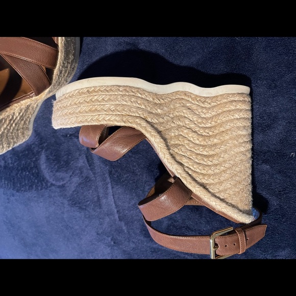 YSL Brown leather strap up, Espedrille bottom - Picture 2 of 6